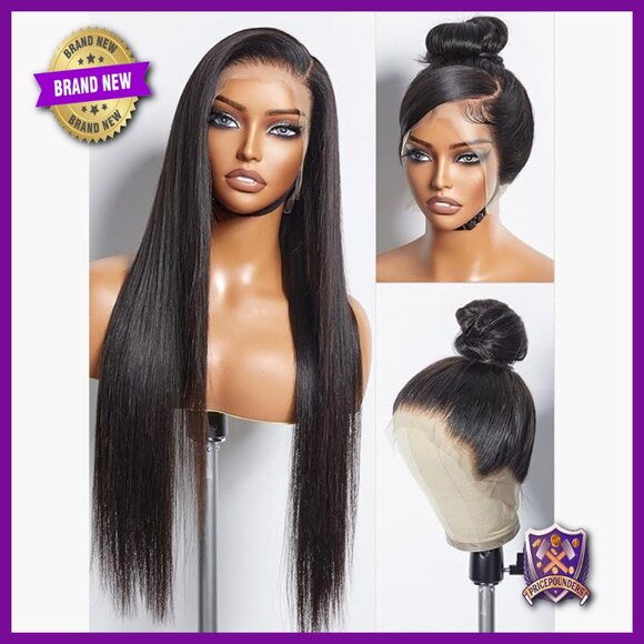 20\'\' Straight 360 Full Lace Human Hair Wig Glueless Pre Plucked main image 6